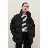 куртка   зимняя, средней длины, стеганая, водонепроницаемая, карманы, размер XS, черный Finn Flare