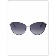Солнцезащитные очки , бабочка, оправа: металл, с защитой от УФ, градиентные, для женщин, серебряный Guess