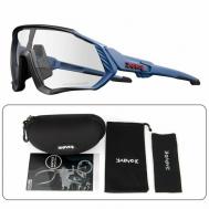 Солнцезащитные очки , спортивные, фотохромные, с защитой от УФ, голубой Kapvoe