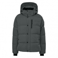 куртка , демисезон/зима, силуэт прямой, капюшон, карманы, манжеты, размер L, серый, хаки s.Oliver