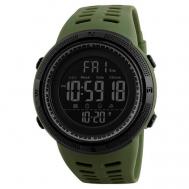 Наручные часы  спортивные -1251 хаки-черный, с секундомером, будильником, таймером, водонепроницаемые, хаки SKMEI