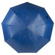 Зонт , полуавтомат, 3 сложения, купол 98 см, 9 спиц, система «антиветер», для женщин, синий frei Regen