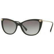Солнцезащитные очки , кошачий глаз, оправа: пластик, градиентные, с защитой от УФ, для женщин, черный Versace