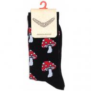 Носки  унисекс , 1 пара, классические, размер 40-45, черный, красный BOOOMERANGS