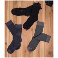 Мужские носки , 6 пар, классические, размер 31, серый, черный Berchelli