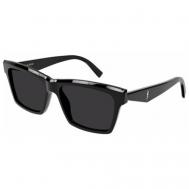 Солнцезащитные очки , прямоугольные, оправа: пластик, фотохромные, с защитой от УФ, для женщин, черный Saint Laurent