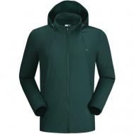 Куртка  для бега, складывается в капюшон, светоотражающие элементы, карманы, несъемный капюшон, регулируемый капюшон, водонепроницаемая, размер XL, зеленый Kailas