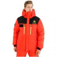 Куртка , средней длины, силуэт прямой, карманы, несъемный капюшон, регулируемый капюшон, водонепроницаемая, утепленная, ветрозащитная, размер M, красный Kailas