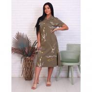 Платье , размер 48-50, зеленый Инсар Текстиль