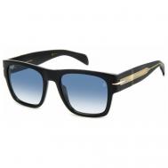 Солнцезащитные очки , прямоугольные, оправа: пластик, с защитой от УФ, градиентные, для мужчин, черный David Beckham