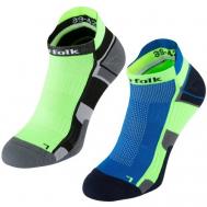 Носки , плоские швы, размер 43-46, синий, зеленый, 2 пары Norfolk Socks