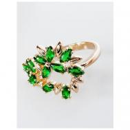 Кольцо помолвочное , фианит, размер 19, зеленый Lotus Jewelry