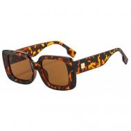 Солнцезащитные очки , прямоугольные, оправа: пластик, с защитой от УФ, коричневый Glone