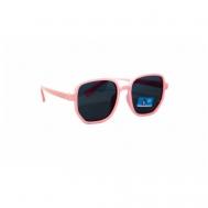 Солнцезащитные очки , квадратные, оправа: пластик, с защитой от УФ, поляризационные, для женщин, розовый King Pinguin