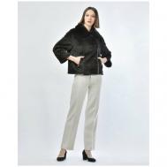 Куртка , норка, силуэт прямой, карманы, размер L, черный Symetrie Paris