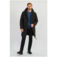 Куртка , демисезон/зима, силуэт прямой, подкладка, внутренний карман, капюшон, карманы, манжеты, размер 48, синий Baon