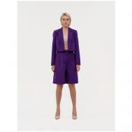Костюм , жакет и шорты, повседневный стиль, полуприлегающий силуэт, размер 42, фиолетовый SAINTLOOK