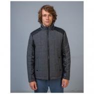 куртка , демисезон/зима, силуэт полуприлегающий, подкладка, карманы, размер 52, серый Torras