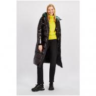 Куртка  , демисезон/зима, средней длины, силуэт свободный, водонепроницаемая, капюшон, ветрозащитная, утепленная, вентиляция, размер XL, черный Baon