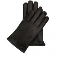 Перчатки мужские кожаные черные теплые демисезонные, осенние, зимние кожа оленя на меху классические  размер 9 TEVIN
