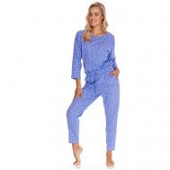 Пижама , брюки, размер S, голубой TARO