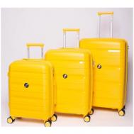 Умный чемодан , 60 л, размер S/M/L, желтый Impreza