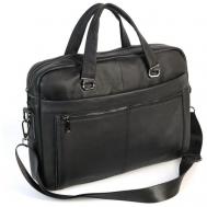 Мужская кожаная сумка-портфель 9021 Блек Piove