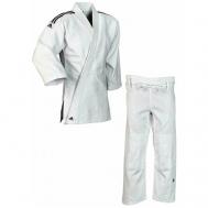 Кимоно  для дзюдо  без пояса, размер 160, белый Adidas