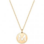 Медальон с буквой "M" в позолоте () Solid