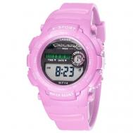Наручные часы  Sports Электронные спортивные с секундомером, подсветкой, защитой от влаги и ударов, розовый Lasika