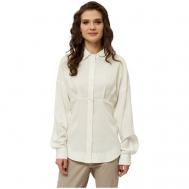 Блуза  , размер 50, бежевый, белый D`imma Fashion Studio