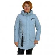 куртка  демисезонная, силуэт прямой, ветрозащитная, утепленная, размер 50, голубой Meajiate
