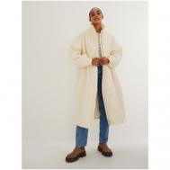 куртка   демисезонная, средней длины, оверсайз, карманы, размер XS (40), белый Chaika