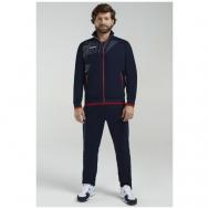 Костюм , олимпийка и брюки, силуэт прямой, карманы, размер 3XL, синий Forward
