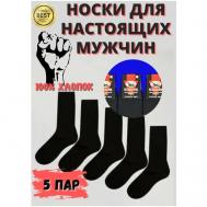 Носки , 5 пар, размер 41-42, черный Россия