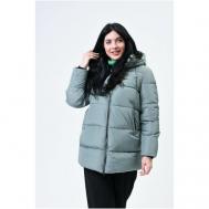 куртка   зимняя, силуэт прямой, подкладка, утепленная, размер 40 (50RU), зеленый Maritta