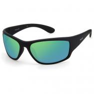 Солнцезащитные очки , прямоугольные, оправа: пластик, спортивные, черный Polaroid