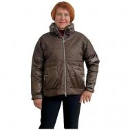 куртка  демисезонная, силуэт прямой, ветрозащитная, стеганая, утепленная, размер 56, коричневый Visder