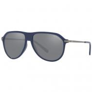 Солнцезащитные очки , авиаторы, оправа: пластик, спортивные, зеркальные, для мужчин, синий Armani Exchange