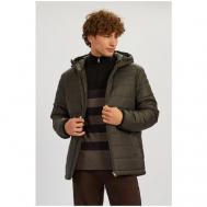 Куртка  демисезонная, силуэт прямой, водонепроницаемая, ветрозащитная, размер 50, коричневый Baon