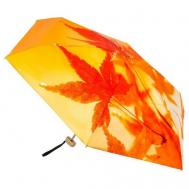 Мини-зонт , механика, 5 сложений, купол 94 см, 6 спиц, для женщин, оранжевый RainLab