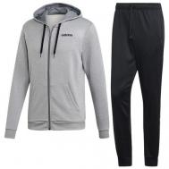 Костюм , толстовка и брюки, силуэт прилегающий, подкладка, размер XXL, серый Adidas