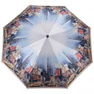 Зонт , полуавтомат, 3 сложения, купол 98 см., 8 спиц, система «антиветер», чехол в комплекте, красный, серебряный Три Слона