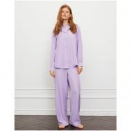Пижама , брюки, рубашка, размер 44 (M), фиолетовый Celena