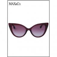 Солнцезащитные очки , кошачий глаз, оправа: пластик, градиентные, с защитой от УФ, для женщин, бордовый Max&Co