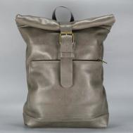 Рюкзак , натуральная кожа, отделение для ноутбука, серый Mantica
