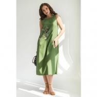 Платье , размер 52, зеленый Оптима Трикотаж