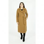 Пальто  демисезонное, размер 48, коричневый 365 clothes