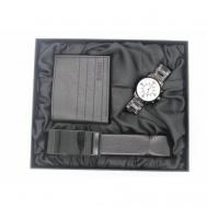Наручные часы  Подарочный набор, черный MOONGRASS