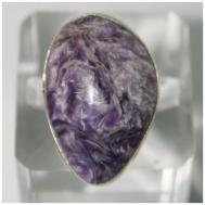 Кольцо , мельхиор, чароит, размер 18, фиолетовый True Stones